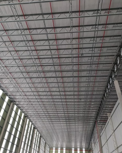 Rede de Sprinklers em Estrutura Metálica